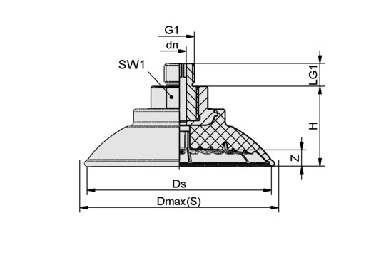 SAF 30 NBR-60 G1/4-AG